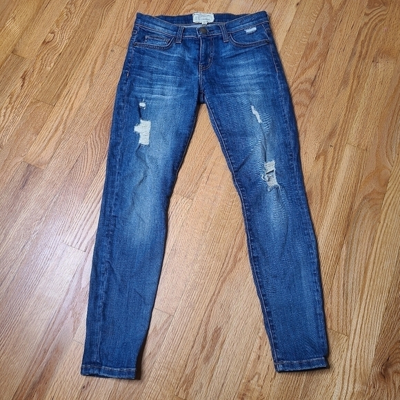 Current Elliott Size 25 The Stiletto Skinny Jeans in Niagra Destroy - Picture 2 of 7